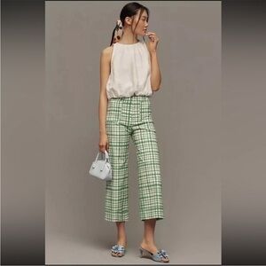 Maeve The Colette Cropped Wide-Leg Printed Pants 30